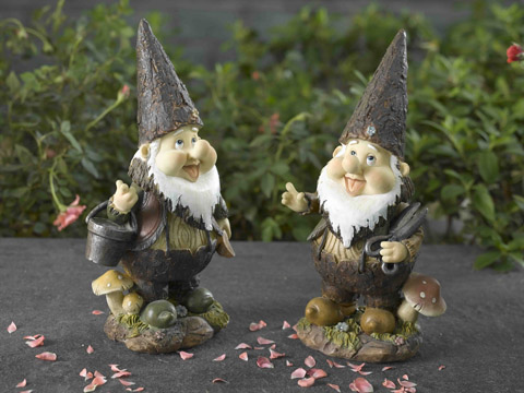 HGL10037-HGL10036 Poly Forest Gnomes Tabletop